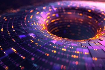 Futuristic abstract background featuring dynamic shapes and vibrant colors for modern design themes.