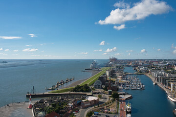 Aussicht auf Bremerhaven Nordseeküste
