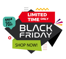 Black Friday Sales Promotion, stickers, clip art images, social media share, poster197.ai