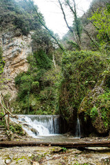 Valley of the Ferriere, Amalfi Coast. Waterfalls in the mills' valley into Amalfi coast. Italy - Naples.