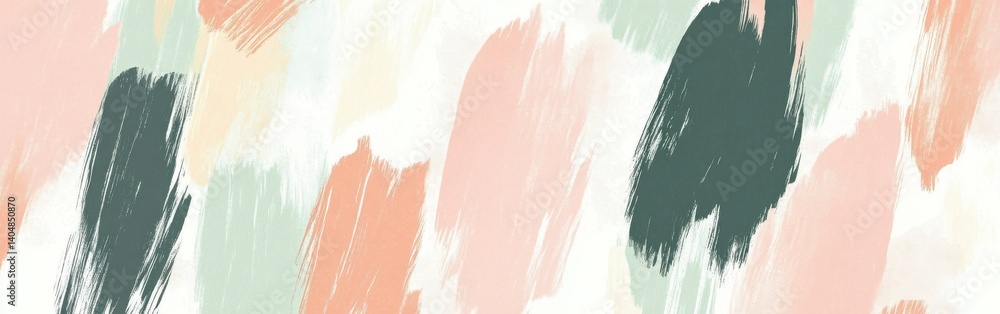 Poster Pencil strokes abstract design with jagged edges in soft pastel colors creating a minimalist modern art background