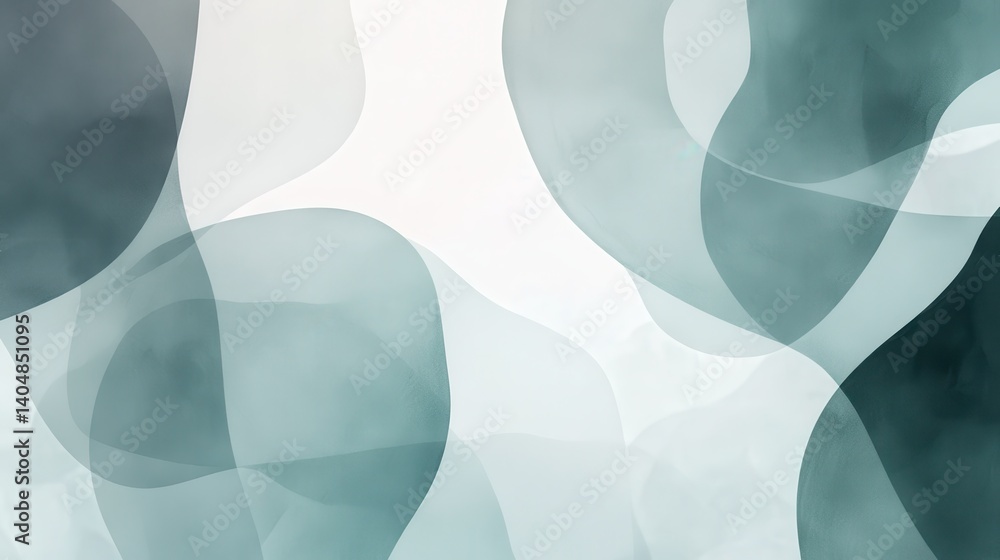 Aufkleber minimalist watercolor gradient background with overlapping circles and soft pencil strokes in shades