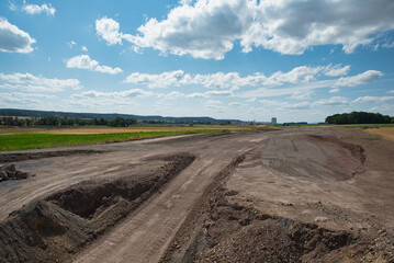 Strassenbau Autobahn Baustelle
