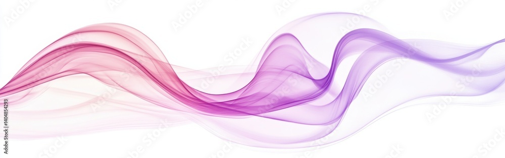 Aufkleber soft pastel pink and lavender mist blending naturally in wave patterns against a white background fo