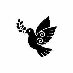 creative details Peace Dove Icon Vector Illustration