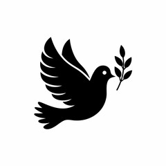 creative details Peace Dove Icon Vector Illustration