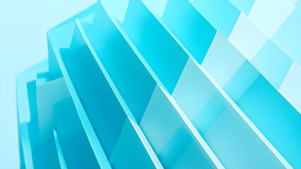 Fototapeta premium Abstract Geometric Blue Layers