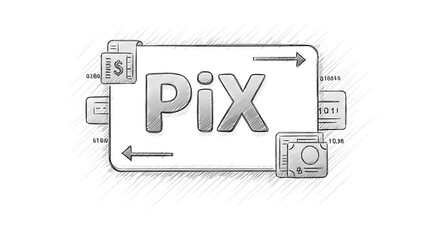 The conceptual drawing shows a platform for fast payments and fund transfers. It is intended for easy, fast and secure payments.