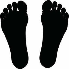 footprint silhouette of a human foot in soft sand