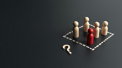 Obraz premium Team Dynamics and Leadership Symbolic Representation of Collaboration and Decision-Making