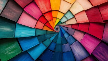 Fototapeta premium Colorful spiral color swatches