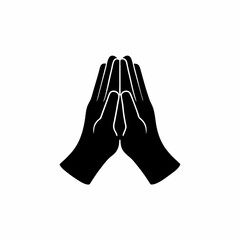 creative details Prayer Hands Icon Vector Illustration