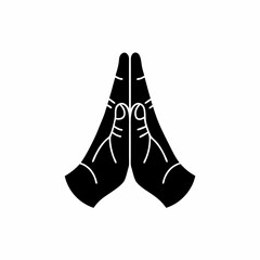 creative details Prayer Hands Icon Vector Illustration