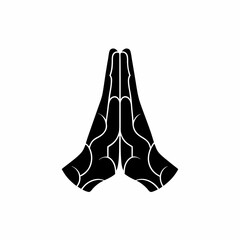 creative details Prayer Hands Icon Vector Illustration