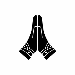creative details Prayer Hands Icon Vector Illustration