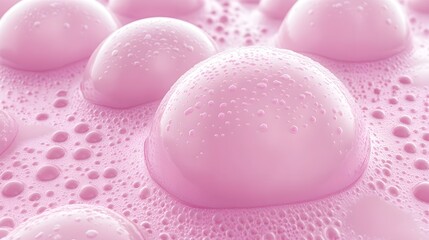 Fototapeta premium Soft Pastel Pink Dots with Water Droplets in High Resolution Focus