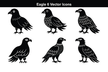 Cute cartoon vector illustration set of different birds like owl, sparrow, chicken, duck with wing and feather design elements for nature art.