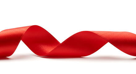 Crimson Silk Ribbon Swirl: Elegant Texture AI Generated