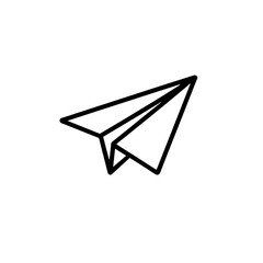 Abstract Paper Airplane Design with Dotted Lines on Transparent Background