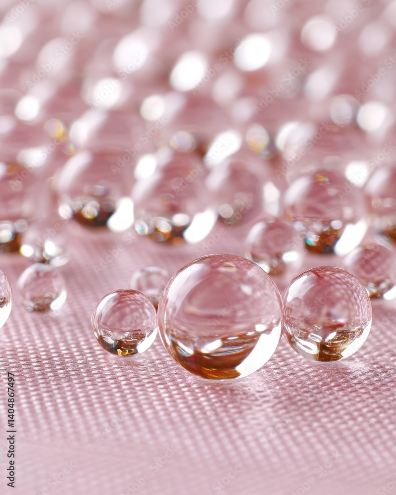 Poster Bubbles dancing on soft bubble wrap create a playful and vibrant texture