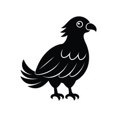 Majestic eagle vector illustration, a wild bird silhouette isolated on white.