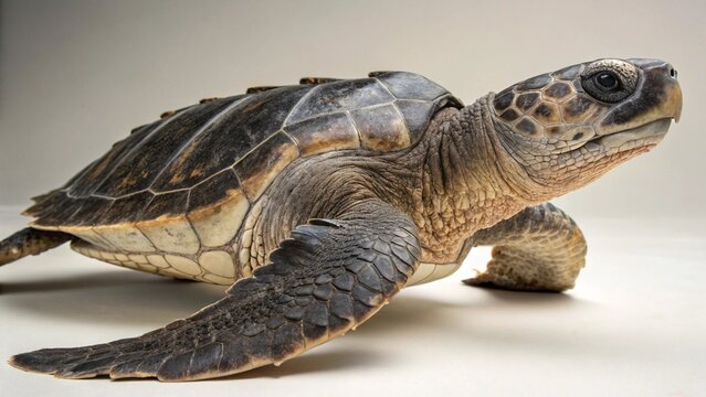 Archelon Turtle on studio background
