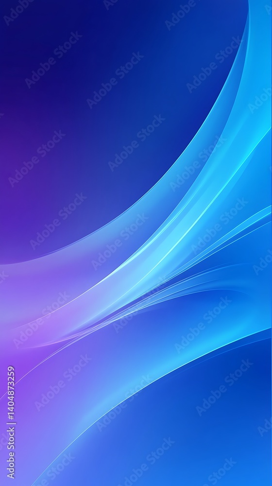 Poster abstract blue and purple gradient background with luminous flowing lines design