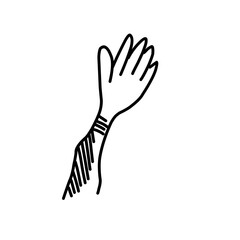 Fototapeta premium Vector illustration of hands with various gestures