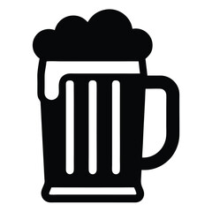 beer icon vector isolated on white background 