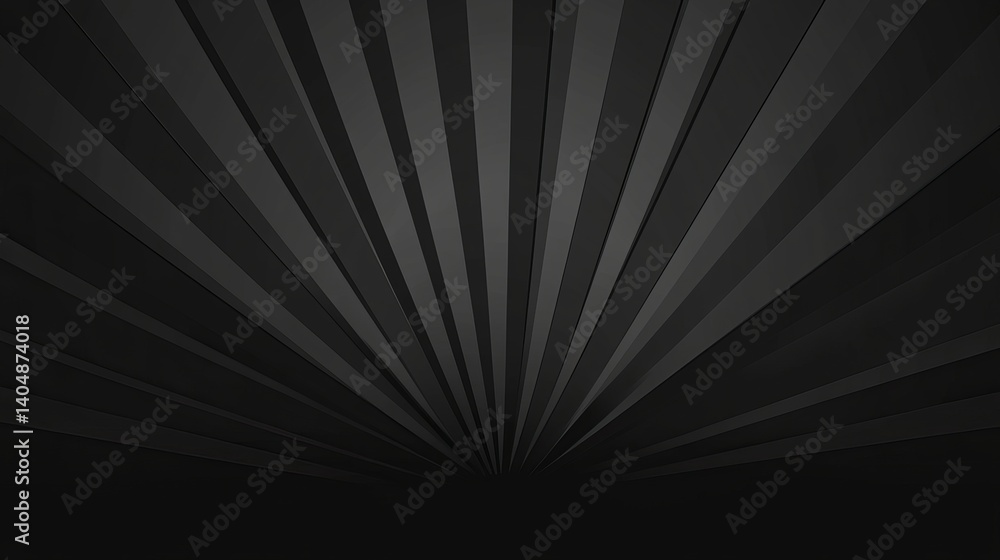 Poster abstract dark background with radiating lines creating a fan like symmetrical pattern design element