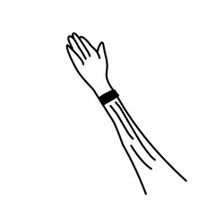 Vector illustration of hands with various gestures