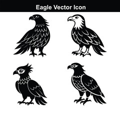 Cute cartoon vector illustration set of different birds like owl, sparrow, chicken, duck with wing and feather design elements for nature art.