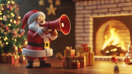 santa claus with christmas presents
