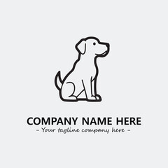 Obraz premium Dog illustration black and white for logo company vector image 