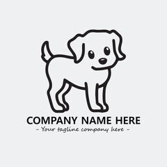 Obraz premium Dog illustration black and white for logo company vector image 
