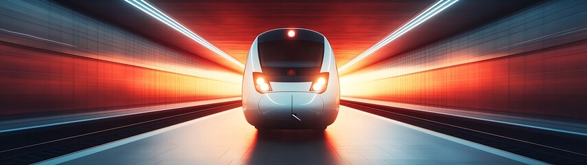 High-speed train in tunnel
