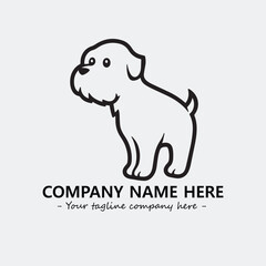 Dog illustration black and white for logo company vector image
