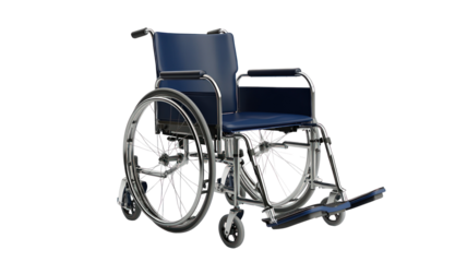 A modern wheelchair with a sleek design, positioned against a neutral background, symbolizing mobility and independence
