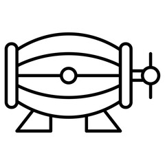 Barrel of beer icon Simple outline vector logo