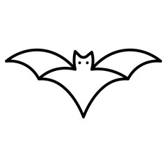 bat wing icon Simple outline vector logo