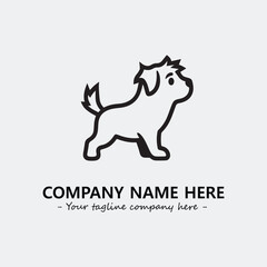 Dog illustration black and white for logo company vector image

