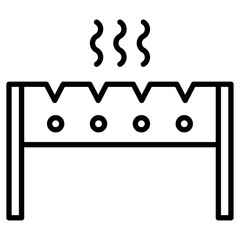 brazier icon Simple outline vector logo