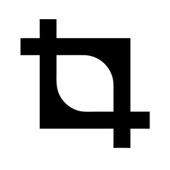 Obraz premium Crop Tool Icon Vector Illustration