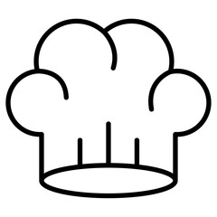 Chef hat icon Simple outline vector logo