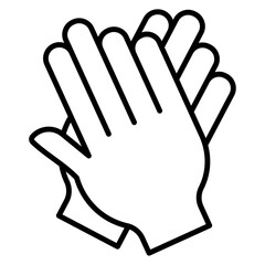 Clapping hand icon Simple outline vector logo