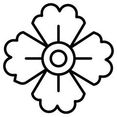 Obraz premium dianthus icon Simple outline vector logo