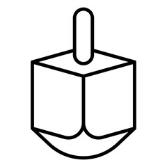 dreidel icon Simple outline vector logo