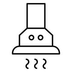 Extractor Hood icon Simple outline vector logo