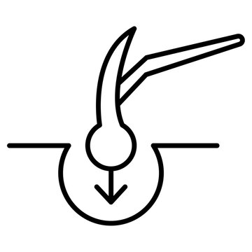 recommend clip art: hair transplant icon Simple outline vector logo