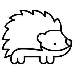 Hegdehog icon Simple outline vector logo